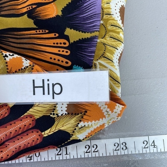 Anthropologie Edme Esyllte Dress Sleeveless Silk Orange Teal Floral Size 6 - Picture 16 of 16